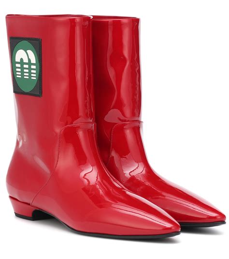 miu miu red combat boots|Boots and Ankle Boots For Women: Platform & Flat Booties .